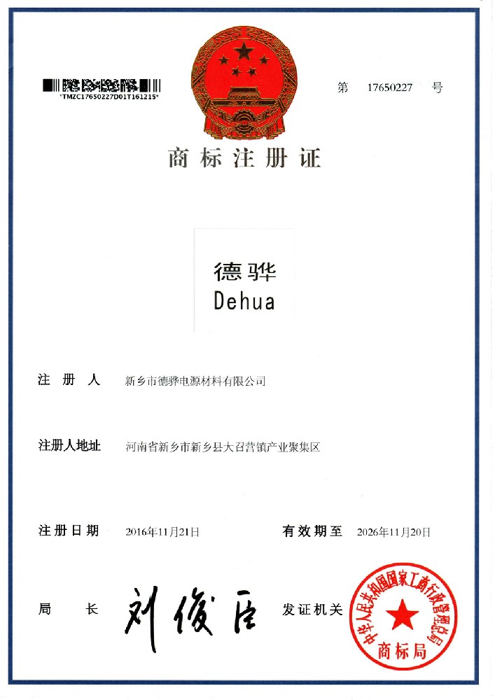 Trademark Registration Certificate